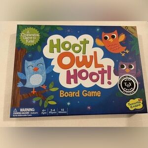 Hoot Owl Hoot! Board Game - Cooperative Family Game (Blue/Orange/Purple)